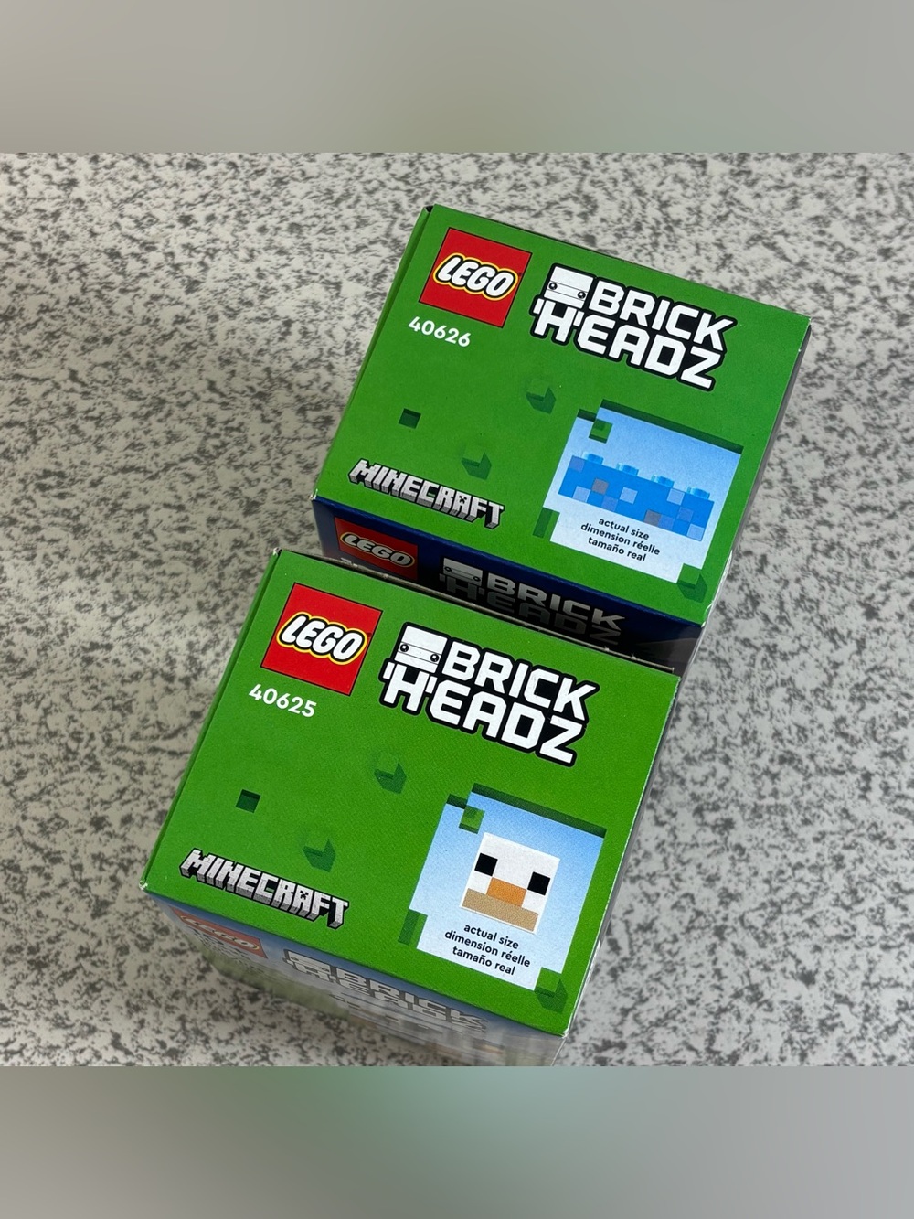 LEGO Brickheadz Minecraft Llama (40625) & Zombie (40626) Retired Sets New Sealed - Picture 3 of 6